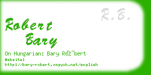 robert bary business card